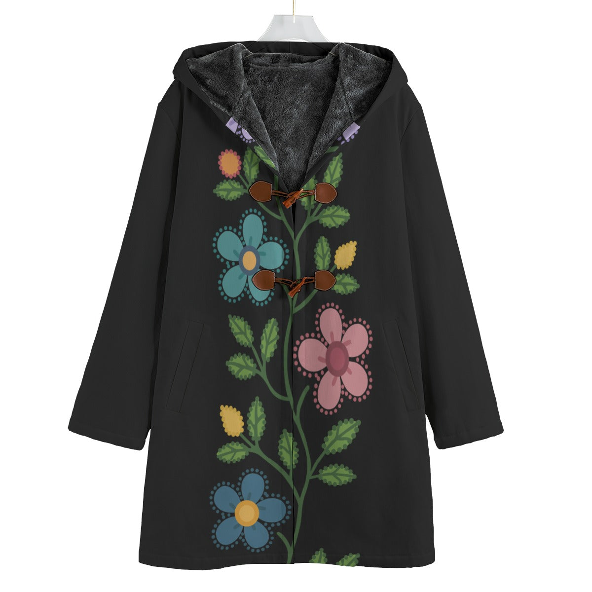 Métis Dotted Floral Canvas Fleece Jacket