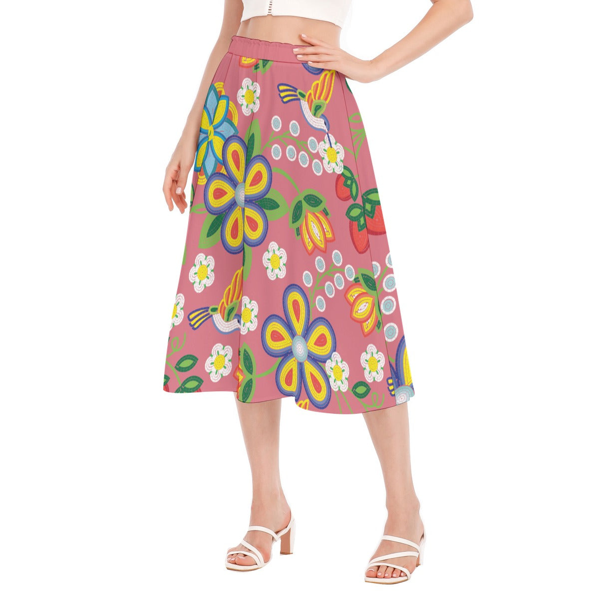 Métis Floral Beaded Skirt