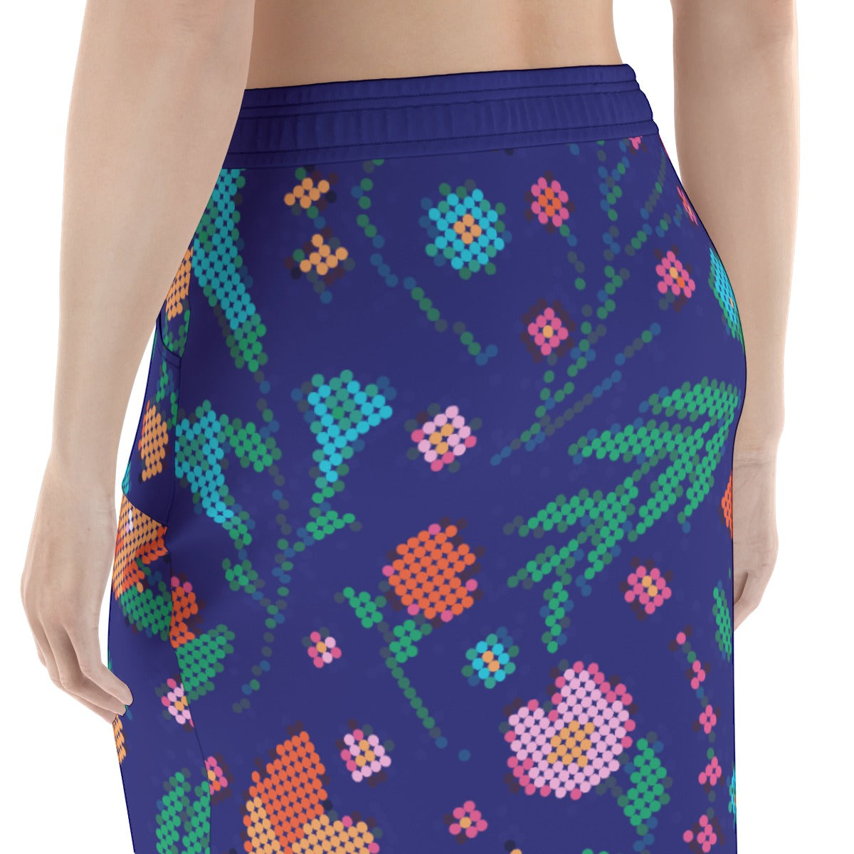 Women's Métis Digital Dotted Floral Hip Skirt