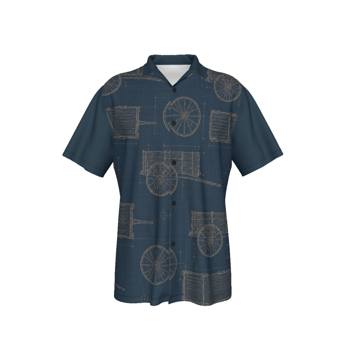 Red River Cart Blueprint Hawaiian Shirt