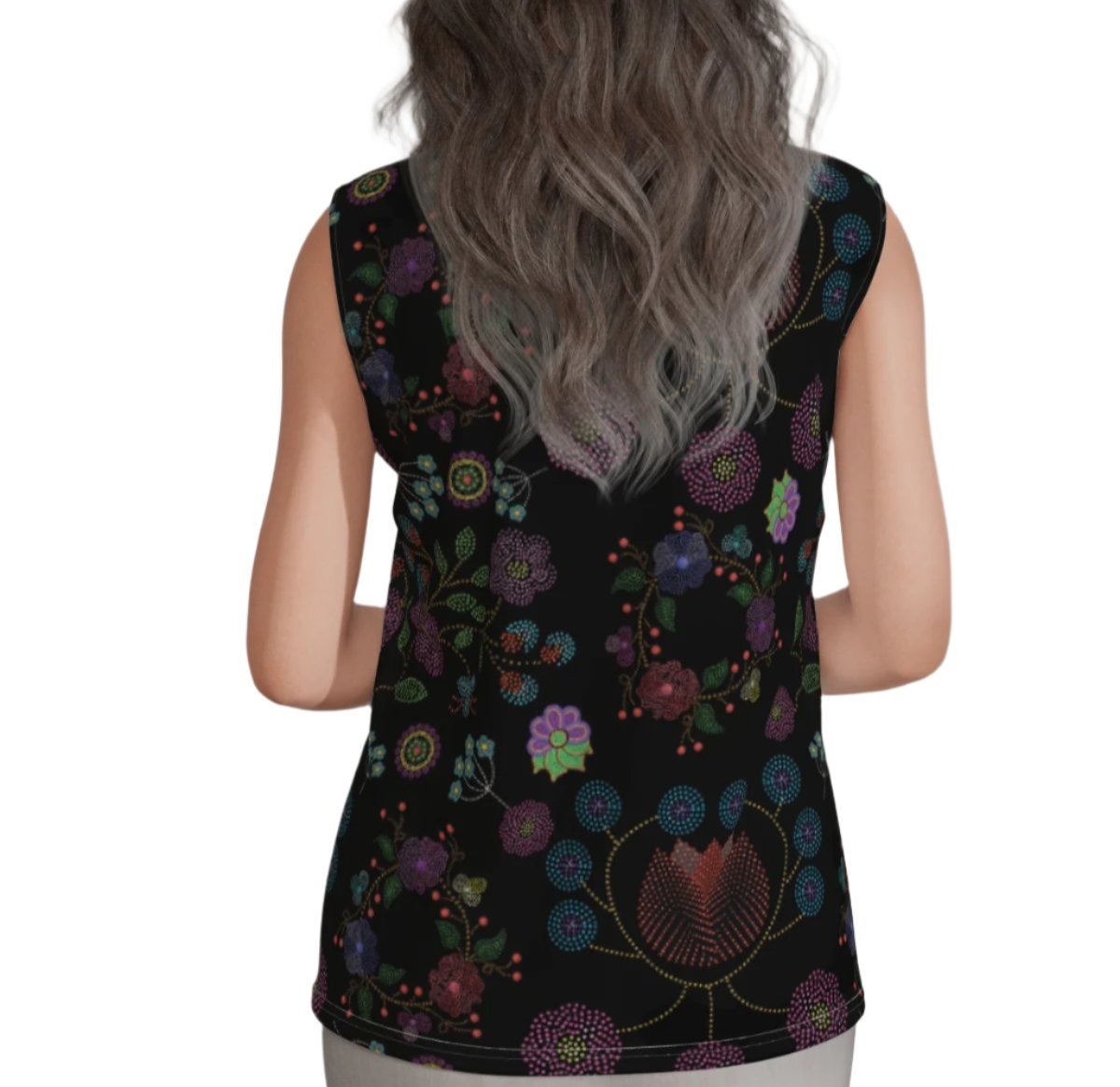 Women's Métis Floral Dotted Sleeveless Polo