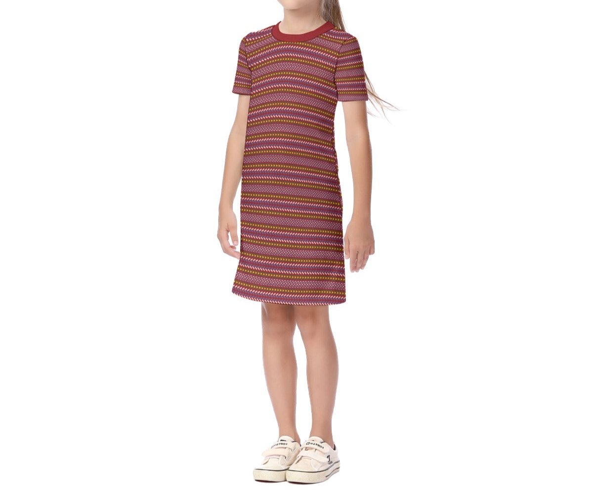 Children's Métis Sash Short Sleeve Dress