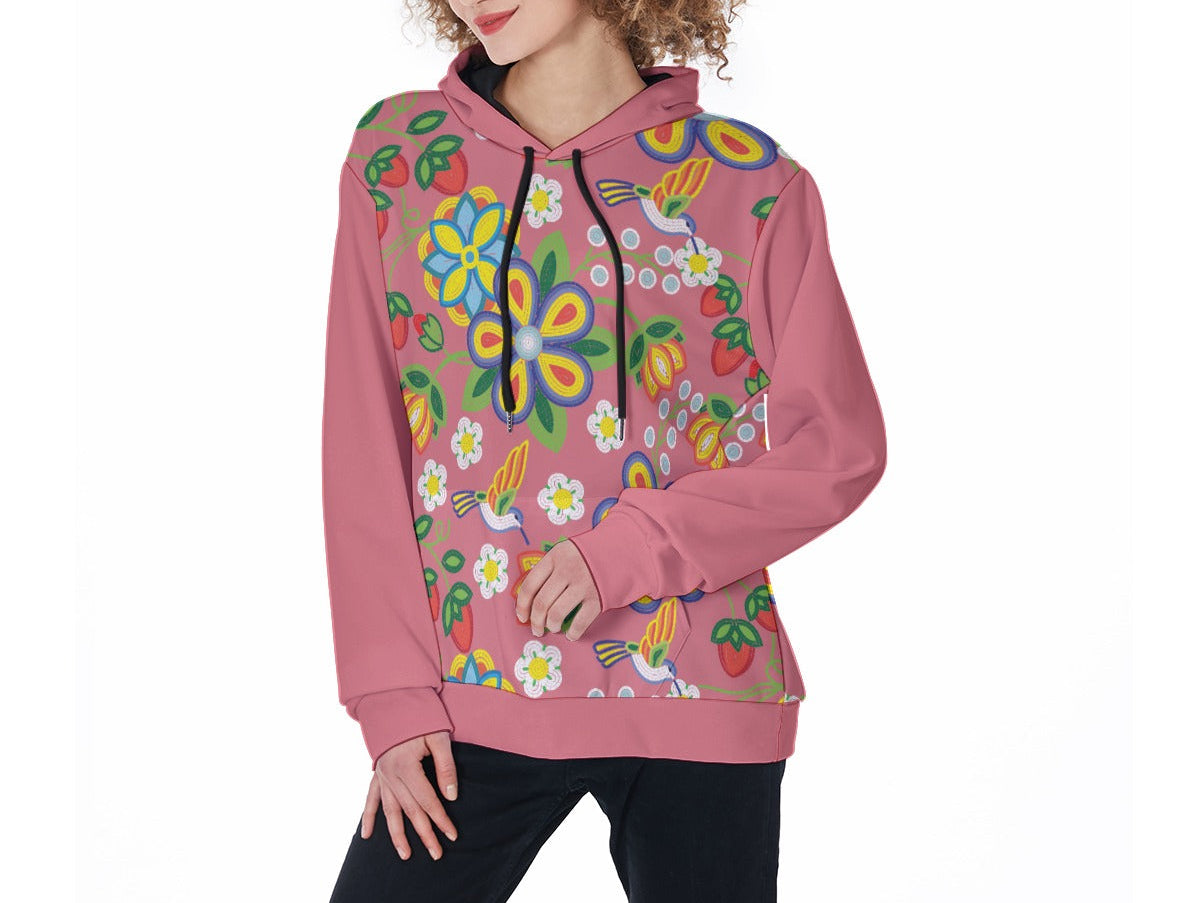 Métis Floral Beaded Fleece Hoodie
