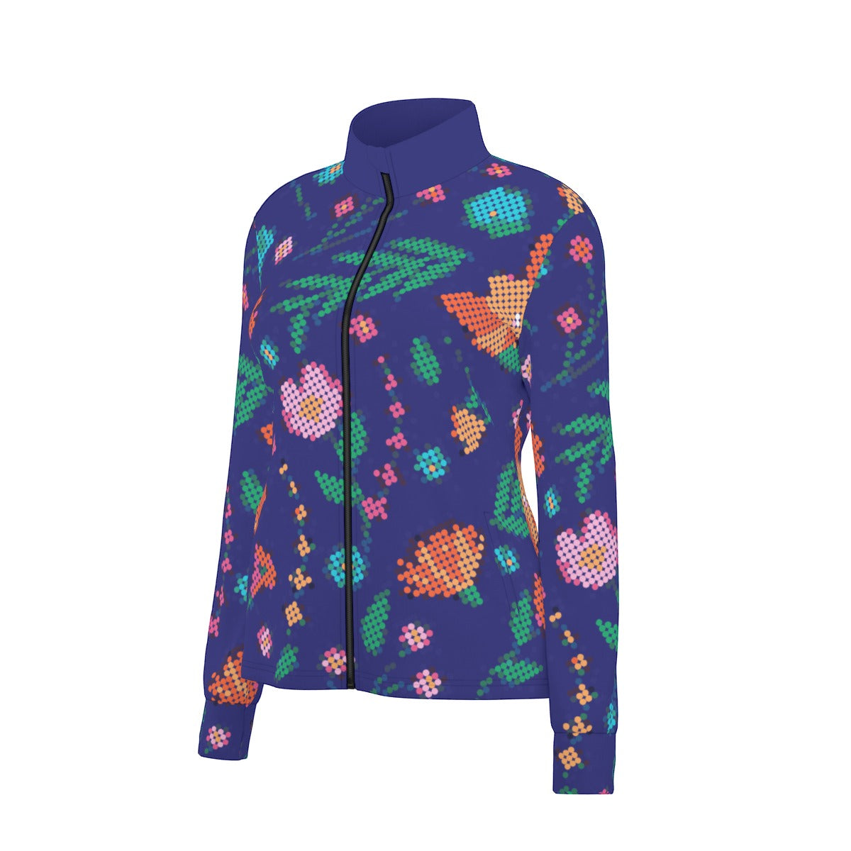 Métis Digital Dotted Floral Thumbhole Light Jacket