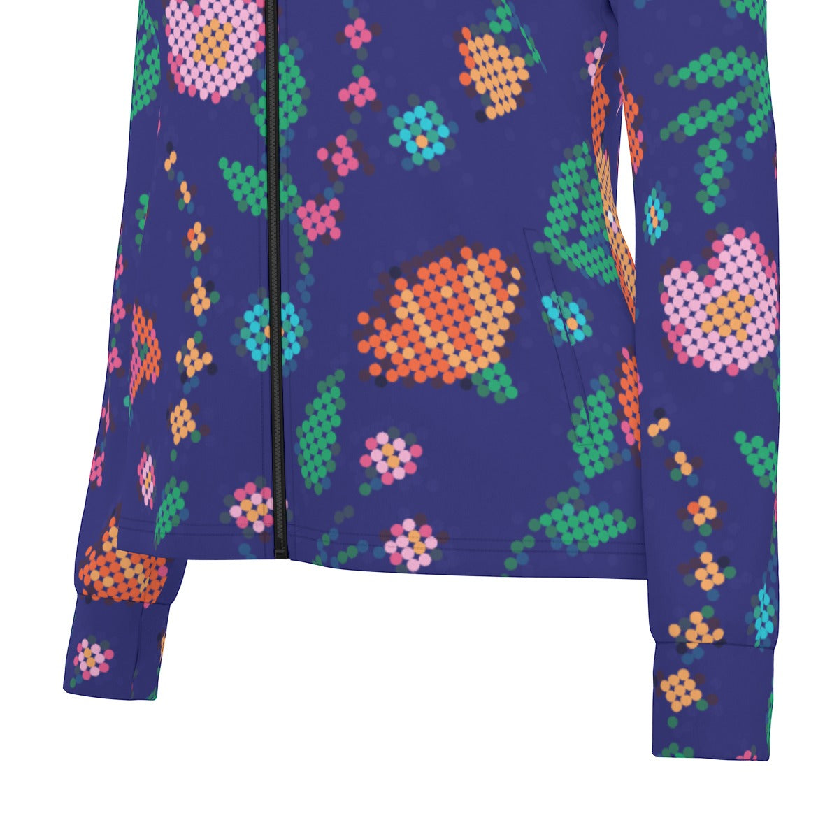 Métis Digital Dotted Floral Thumbhole Light Jacket