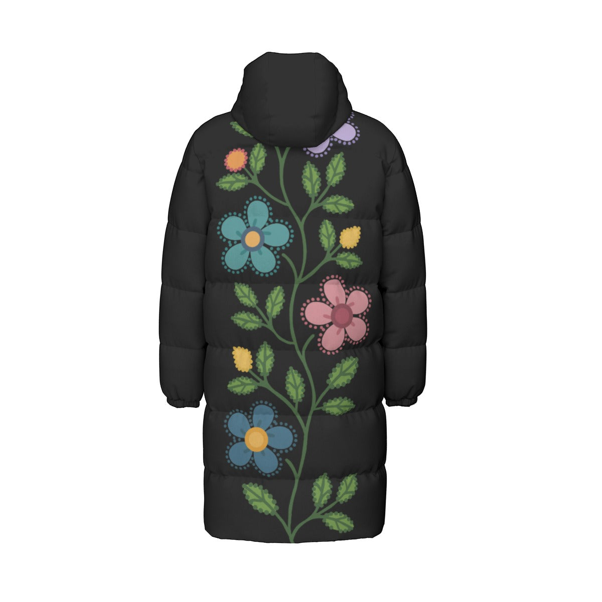 Unisex Métis Dotted Floral Down Filled Jacket