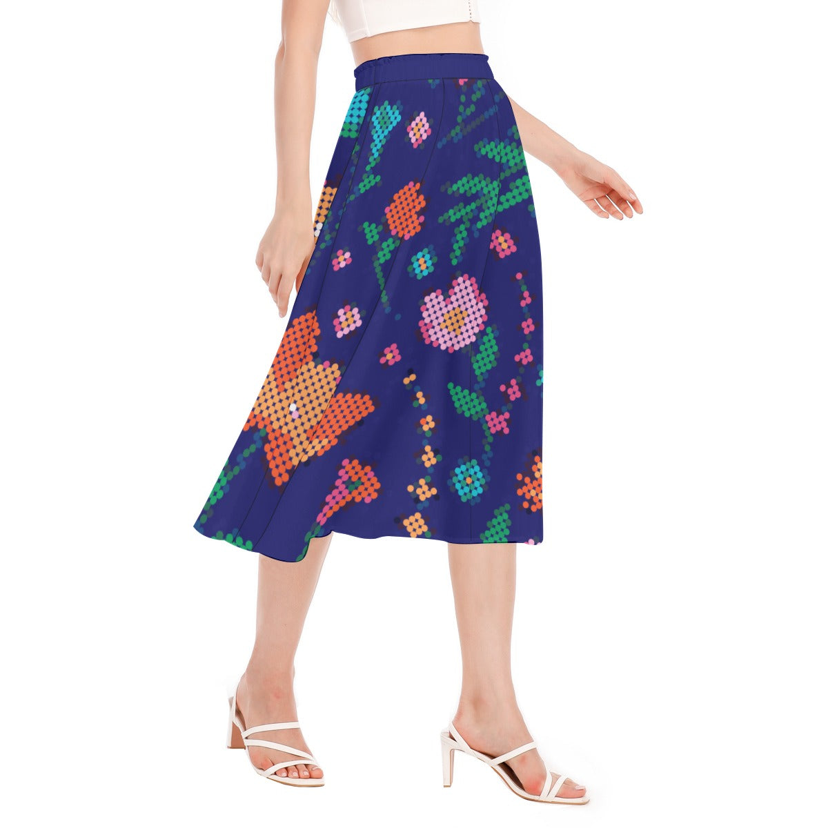 Métis Digital Dotted Floral Skirt