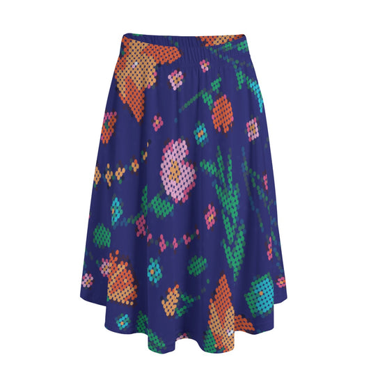 Women's Métis Digital Dotted Floral Mid Skirt