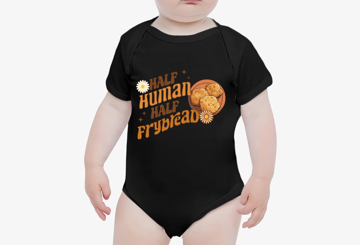 Half Human Half Frybread Métis Cotton Baby Onesie