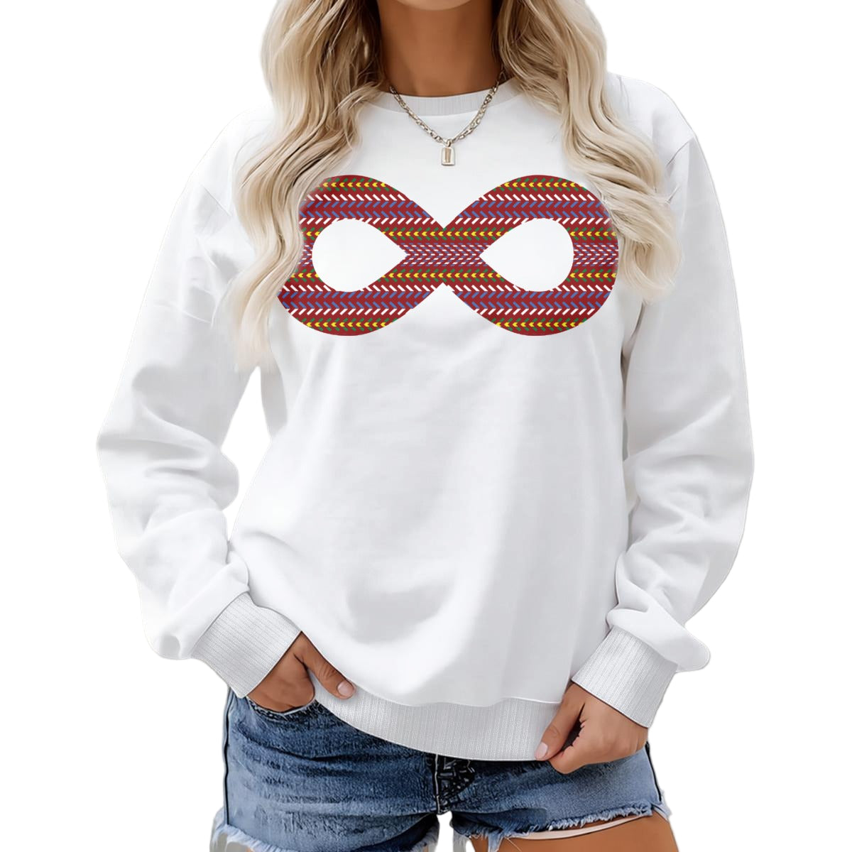 Métis Infinity Sash Fleece Crew Neck Sweatshirt