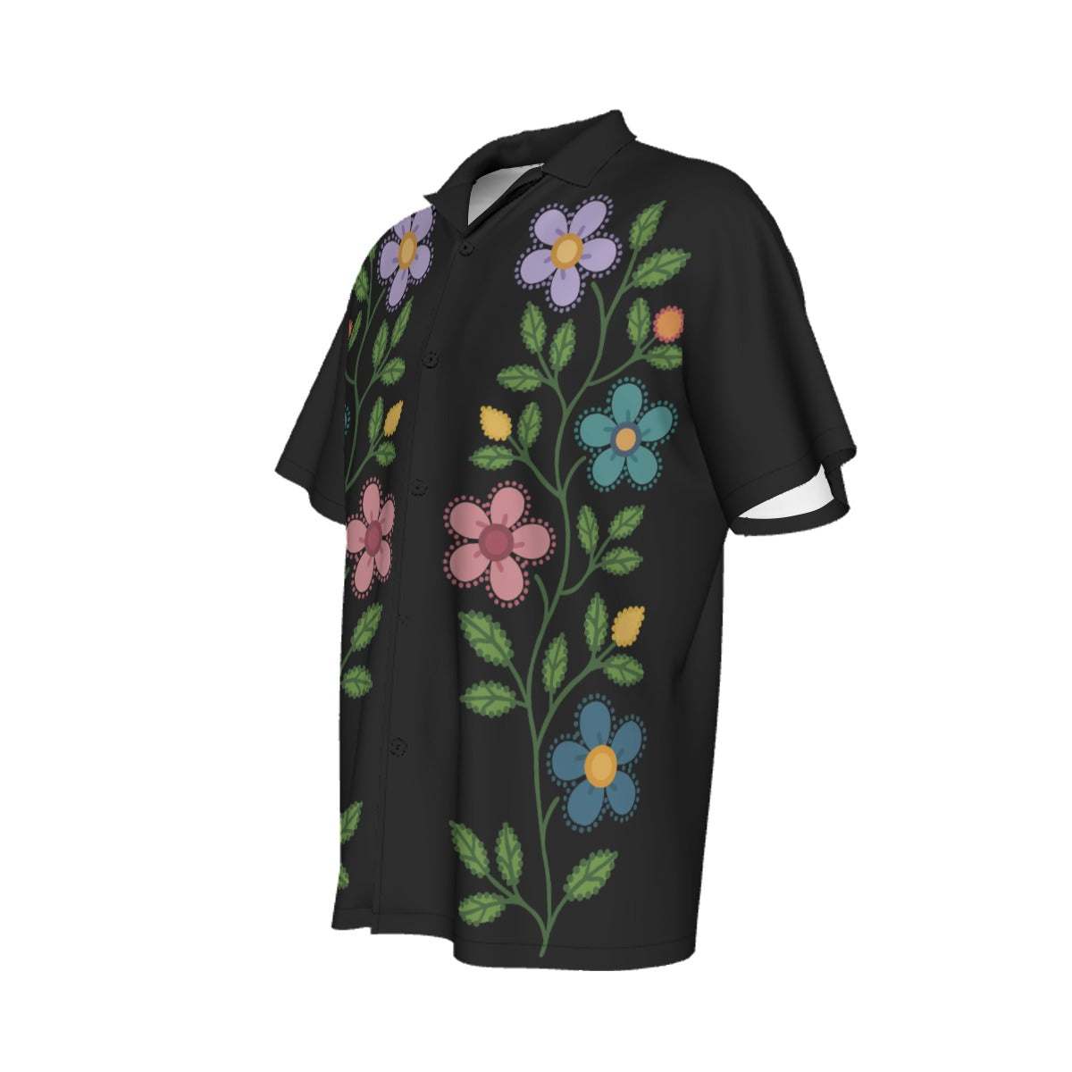 Métis Dotted Floral Hawaiian Shirt