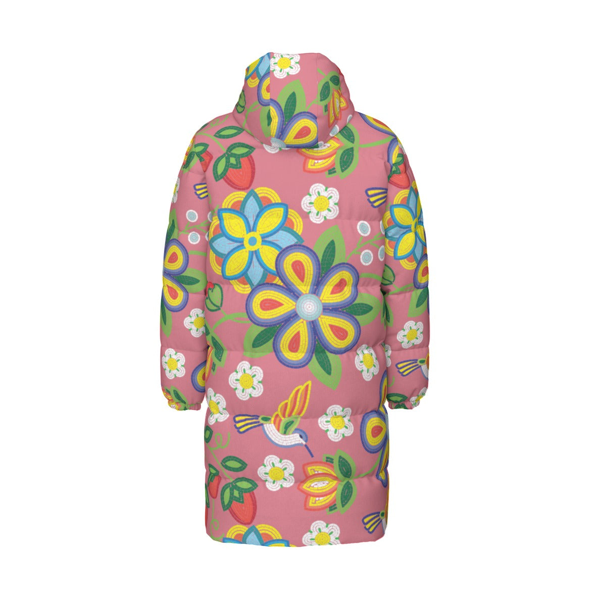 Unisex Métis Floral Beaded Down Filled Jacket