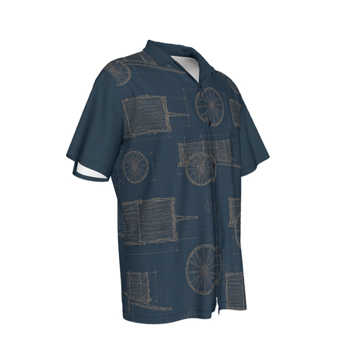 Red River Cart Blueprint Hawaiian Shirt