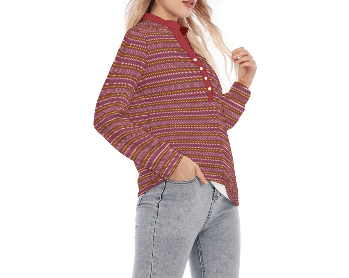 Métis Sash Long Sleeve Blouse