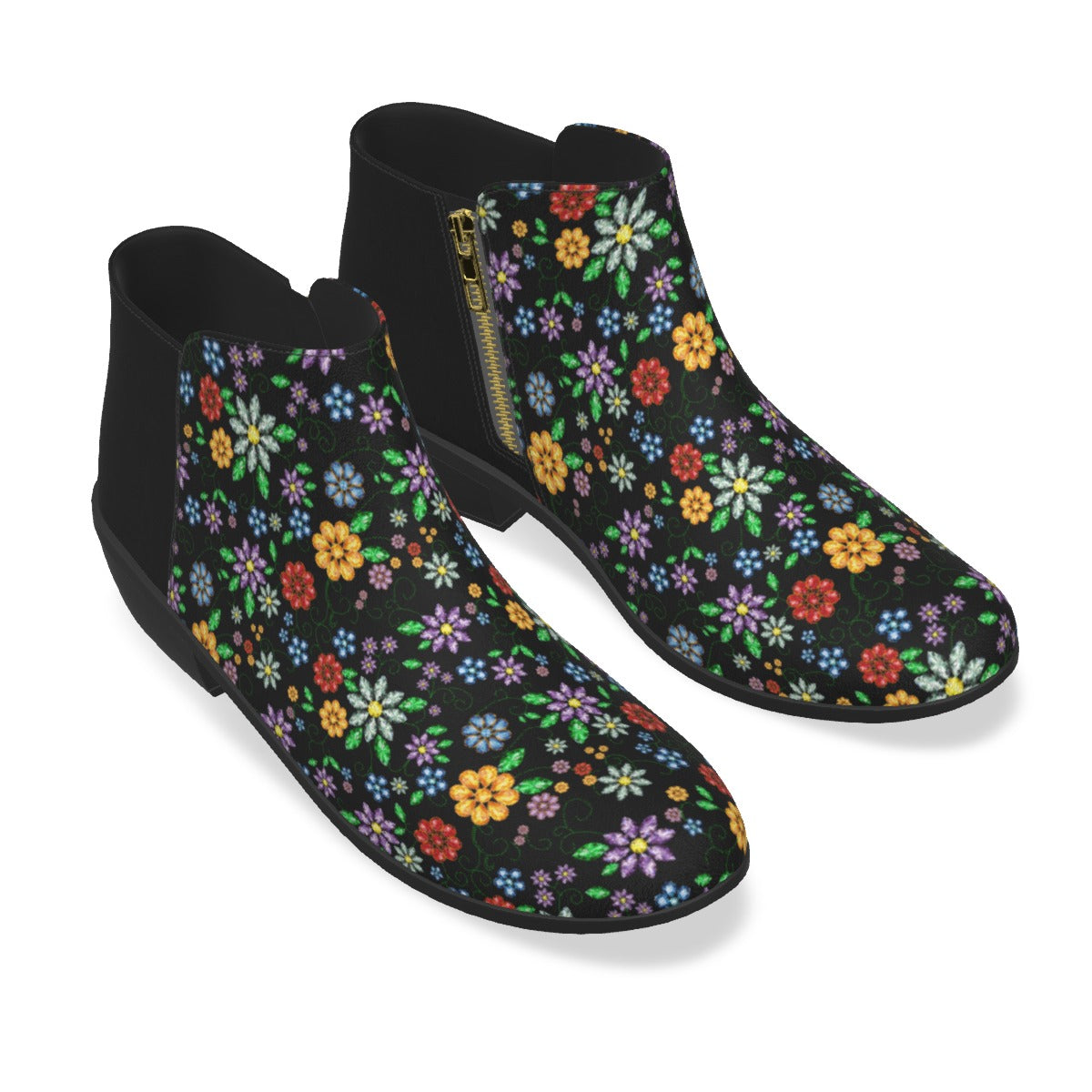 Women's Métis Inspired Floral Beaded Ankle Boot