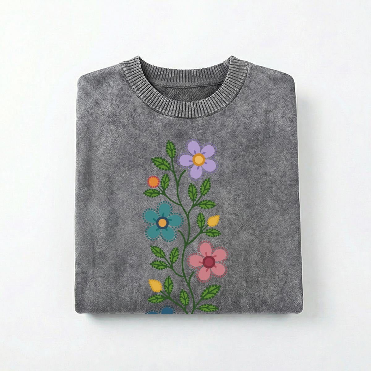 Métis Dotted Floral Vintage Crewneck