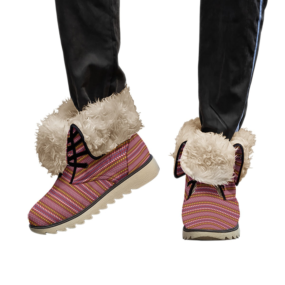 Women's Métis Sash Print Plush Boots