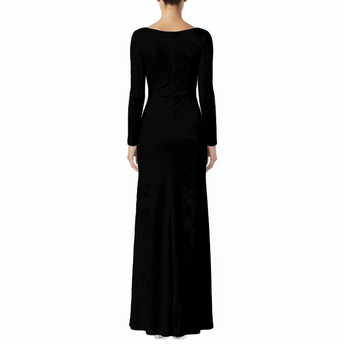 Métis Dotted Floral Velvet Maxi Dress