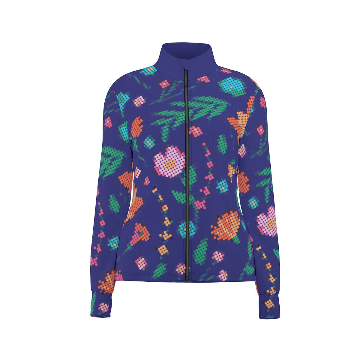 Métis Digital Dotted Floral Thumbhole Light Jacket