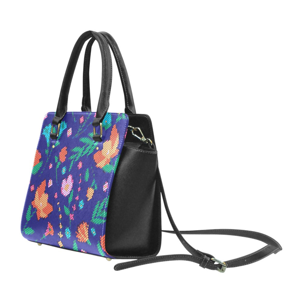Métis Dotted Floral Classic Shoulder Handbag