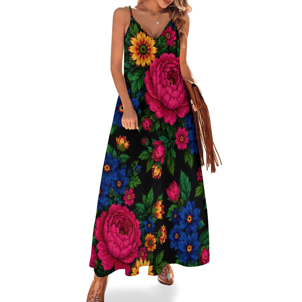 Midnight Kokum Floral Maxi Dress