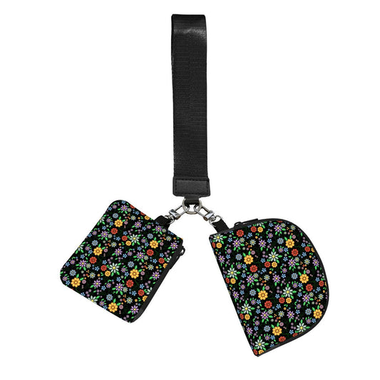 Prairie Garden Dual Pouch Wristlet Wallet