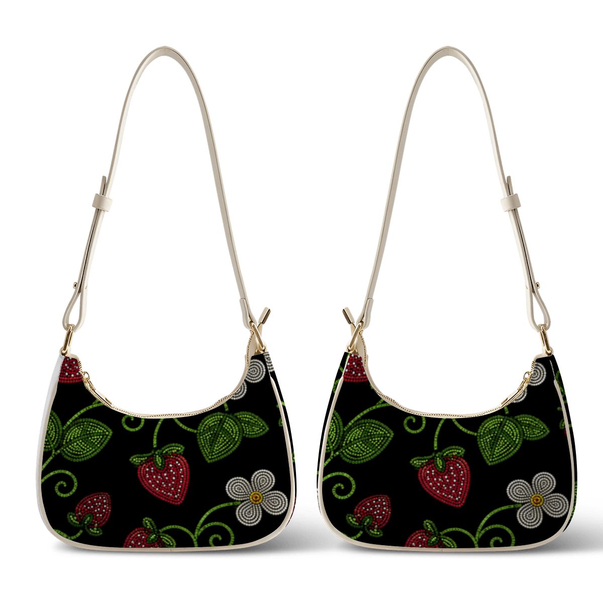 Wild Strawberry Crescent Shoulder Bag