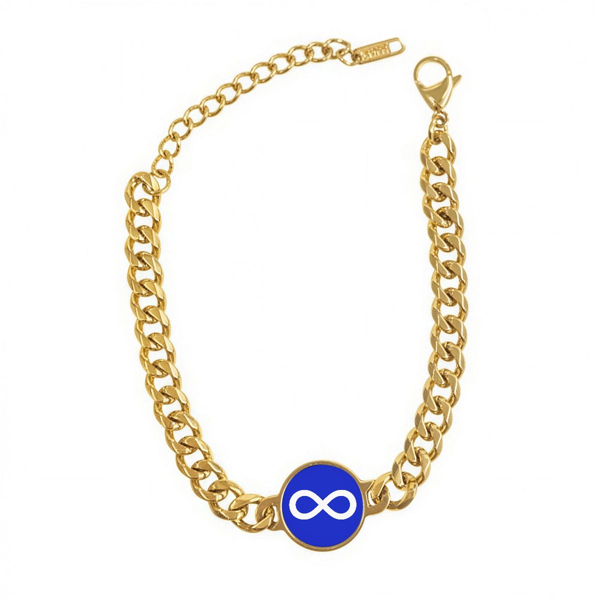 Métis Infinity Flag Cuban Link Bracelet