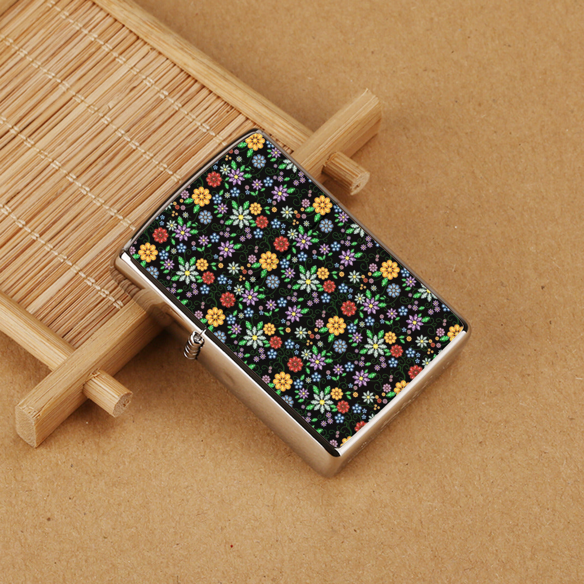 Métis Inspired Floral Beaded Lighter Case