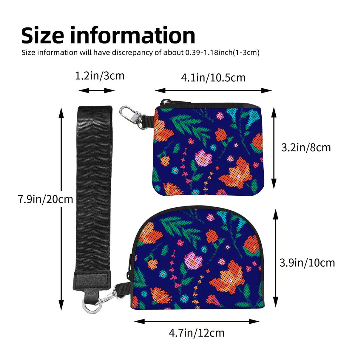 Métis Dotted Floral Dual Pouch Wristlet Wallet
