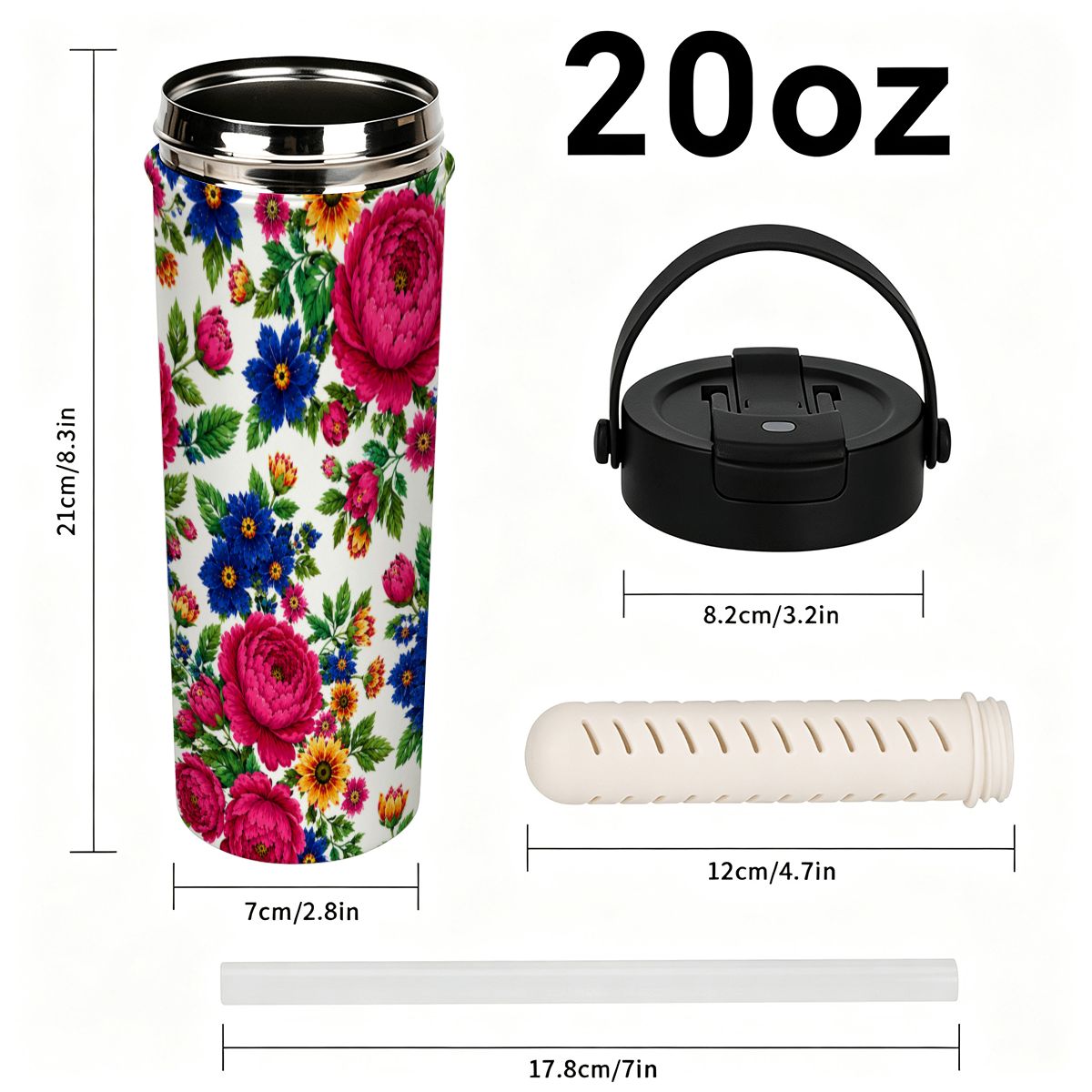 Snow Kokum Tea Infuser Tumbler – 20 oz