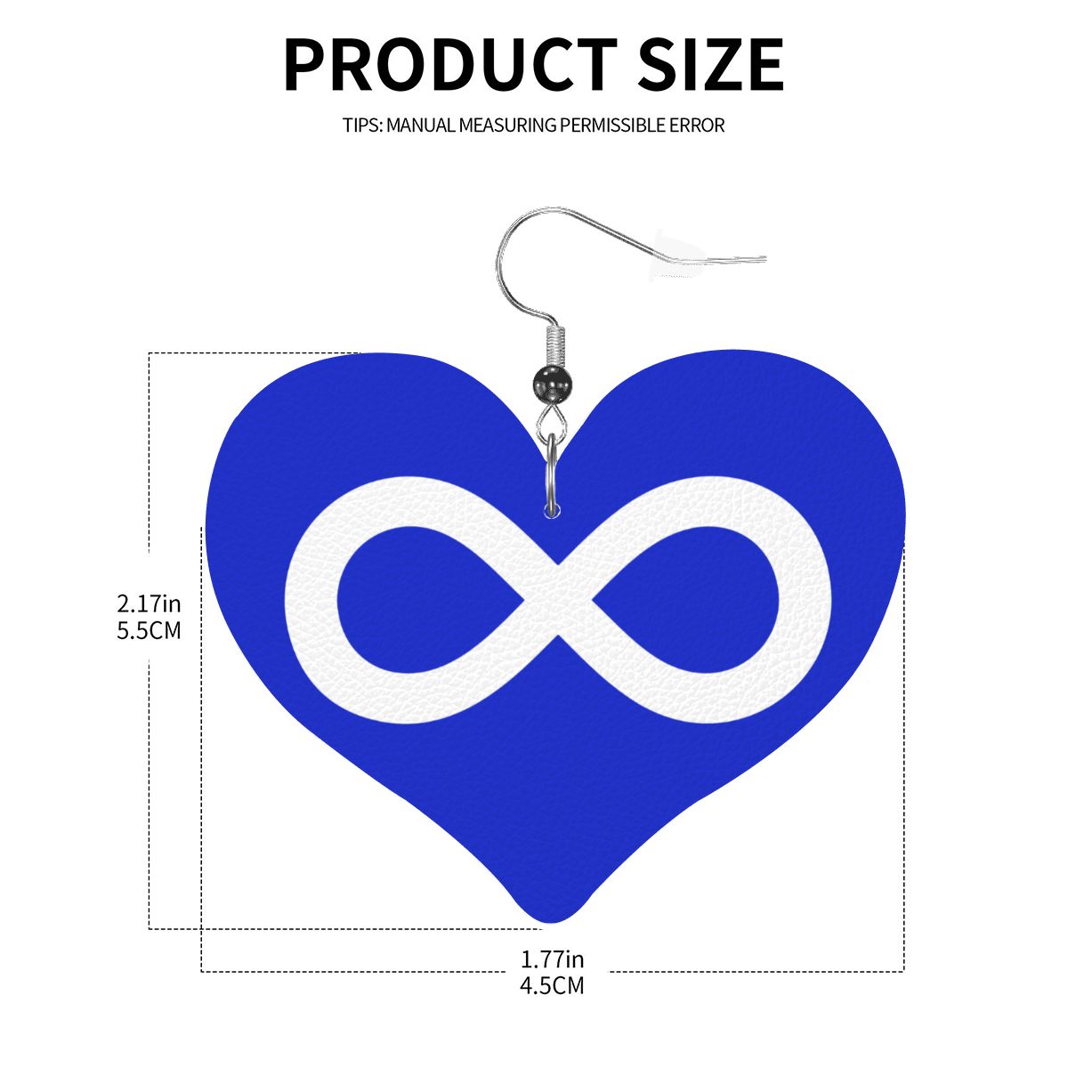 Métis Infinity Heart Leather Earrings