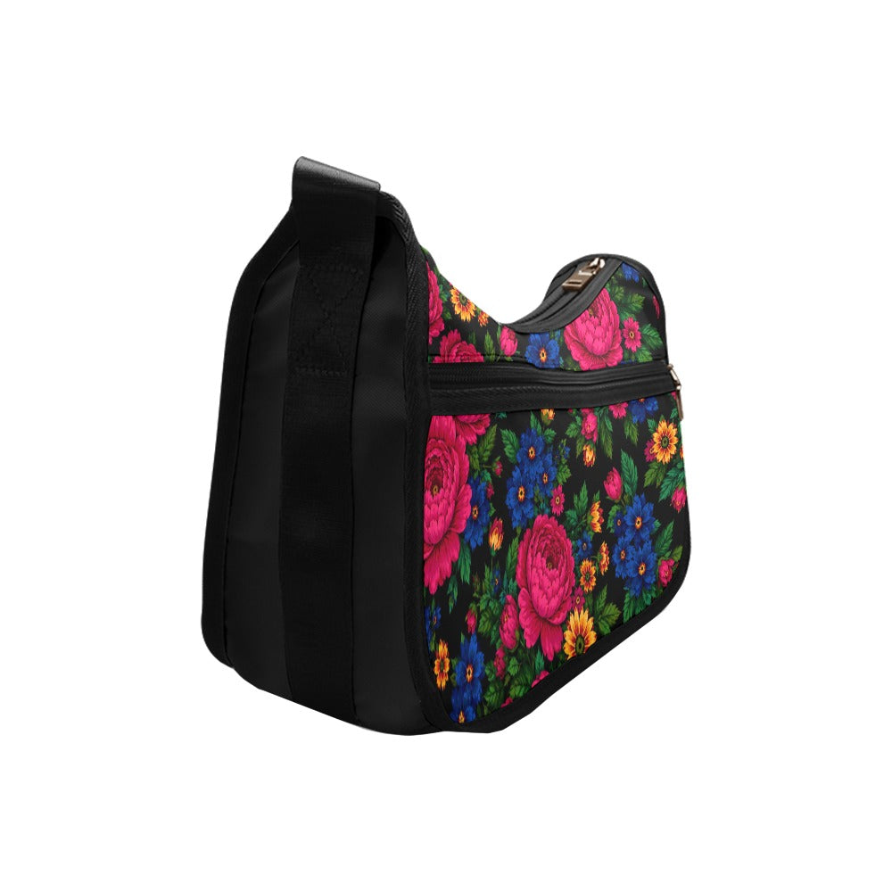 Midnight Kokum Floral Shoulder Bag