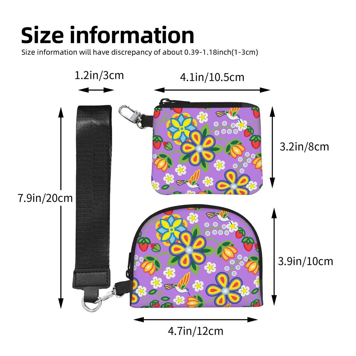 Lavender Meadow Dual Pouch Wristlet Wallet