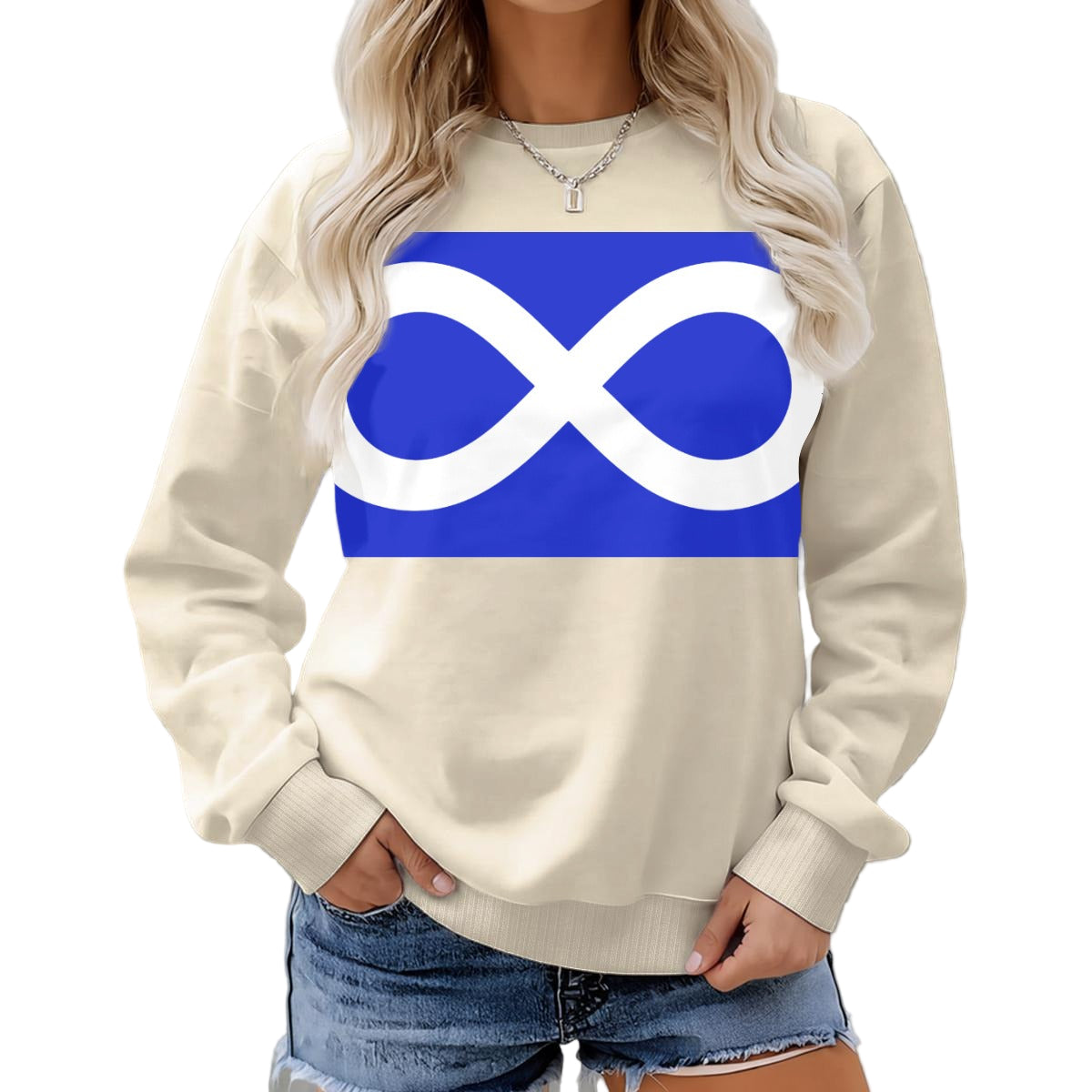 Métis Infinity Flag Fleece Crew Neck Sweatshirt