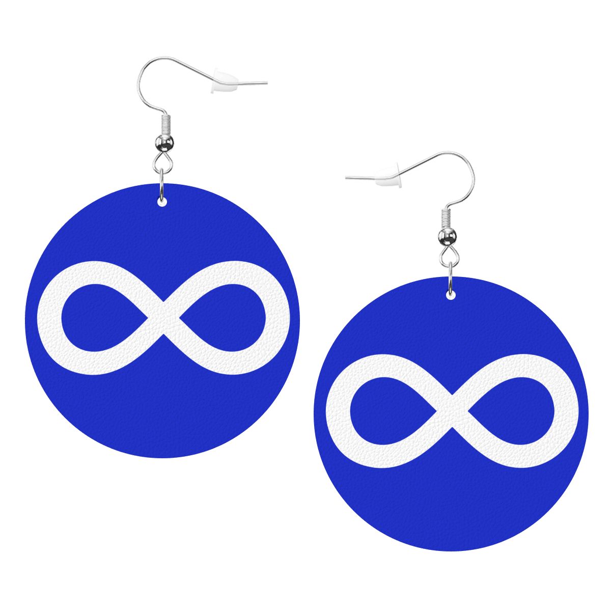 Métis Infinity Round Leather Earrings