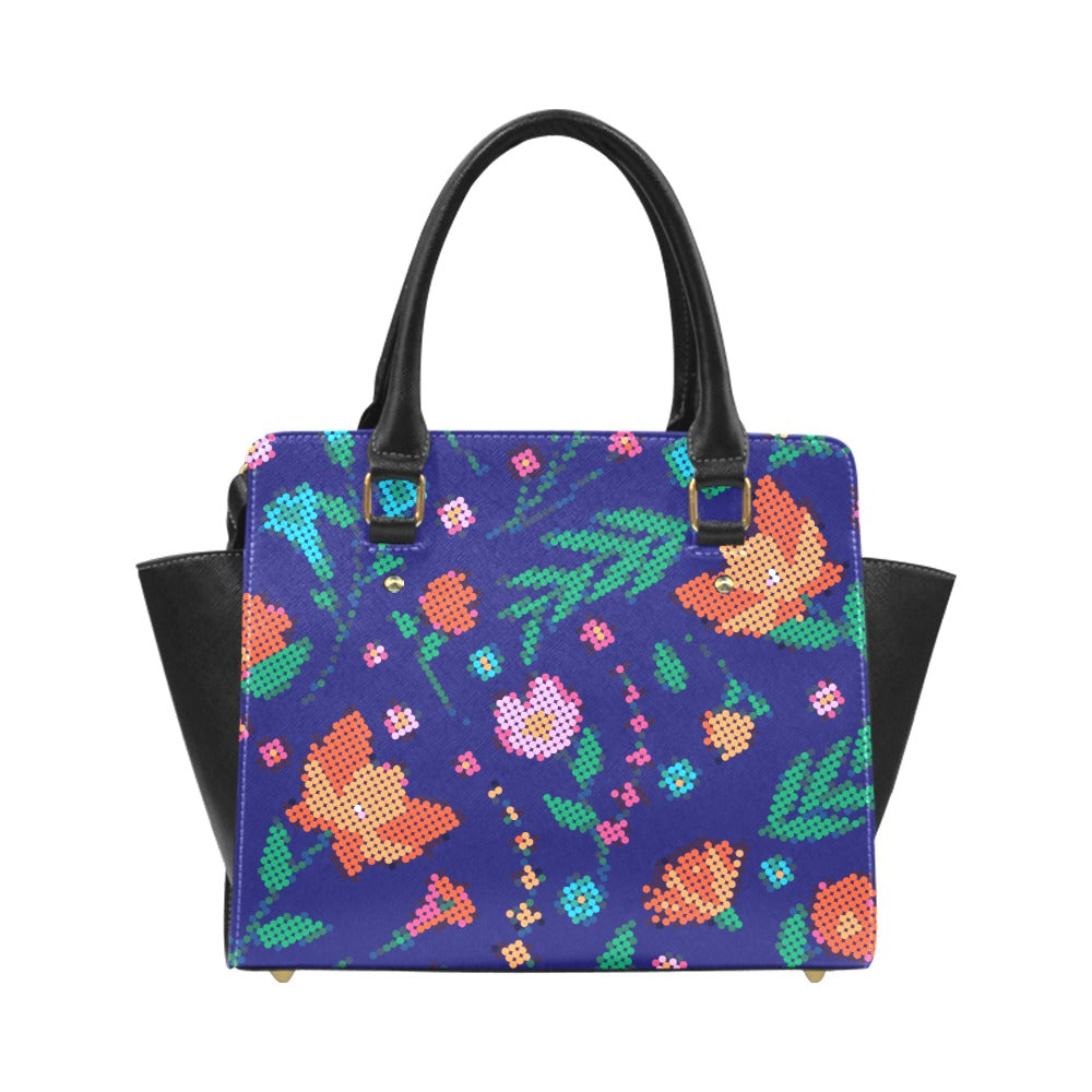Métis Dotted Floral Classic Shoulder Handbag