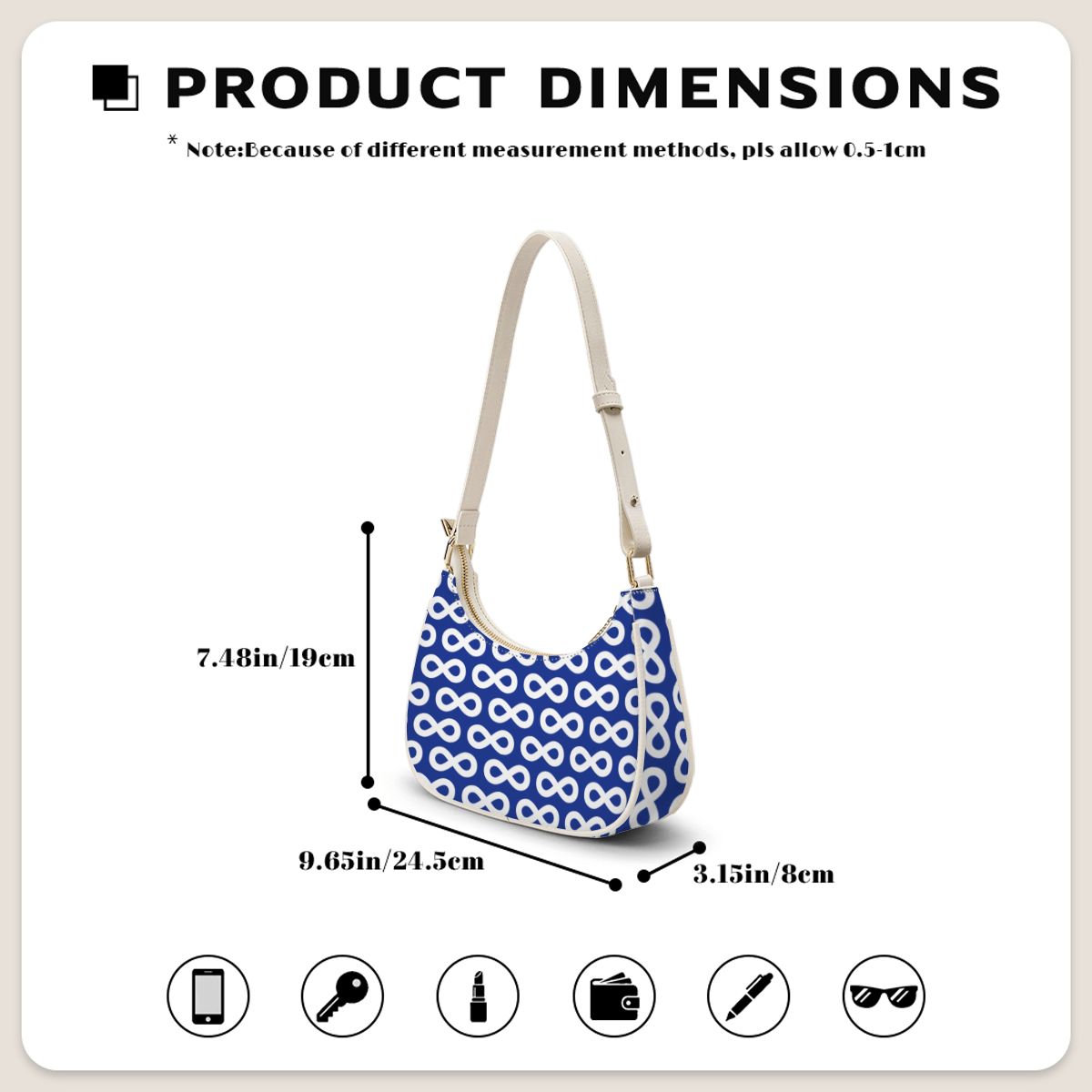 Métis Infinity Pattern Crescent Shoulder Bag