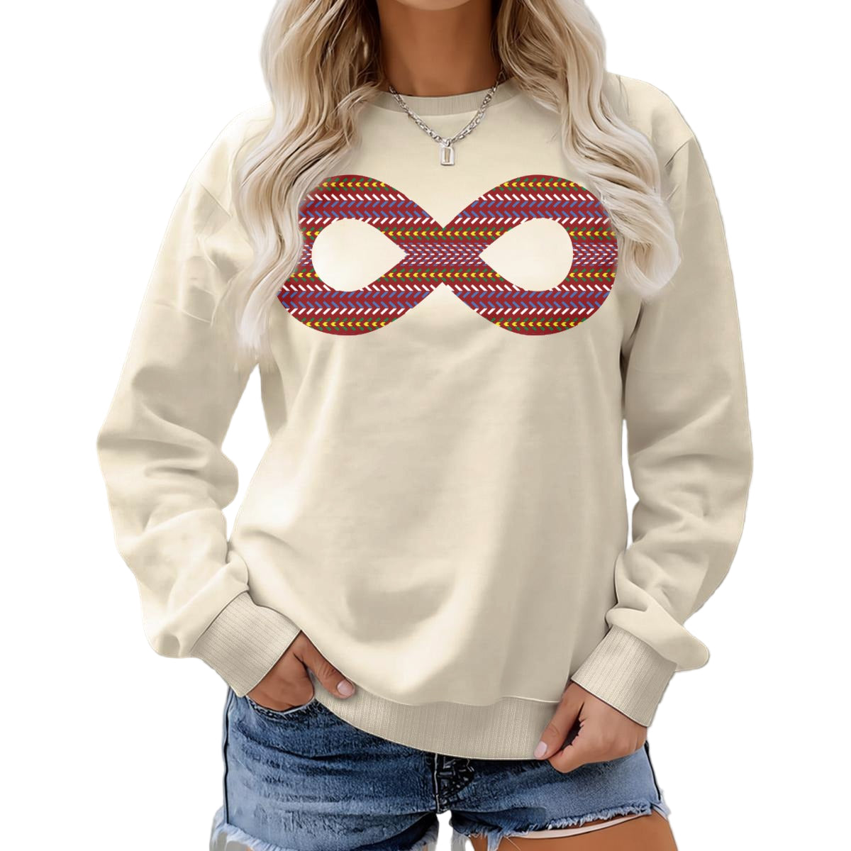 Métis Infinity Sash Fleece Crew Neck Sweatshirt
