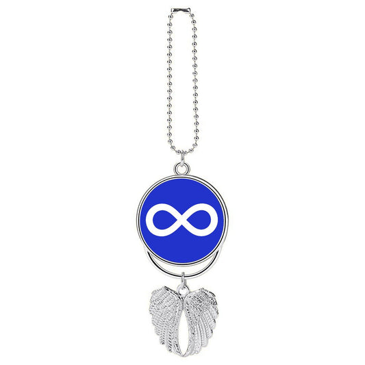 Métis Infinity Flag Angel Wings Car Charm