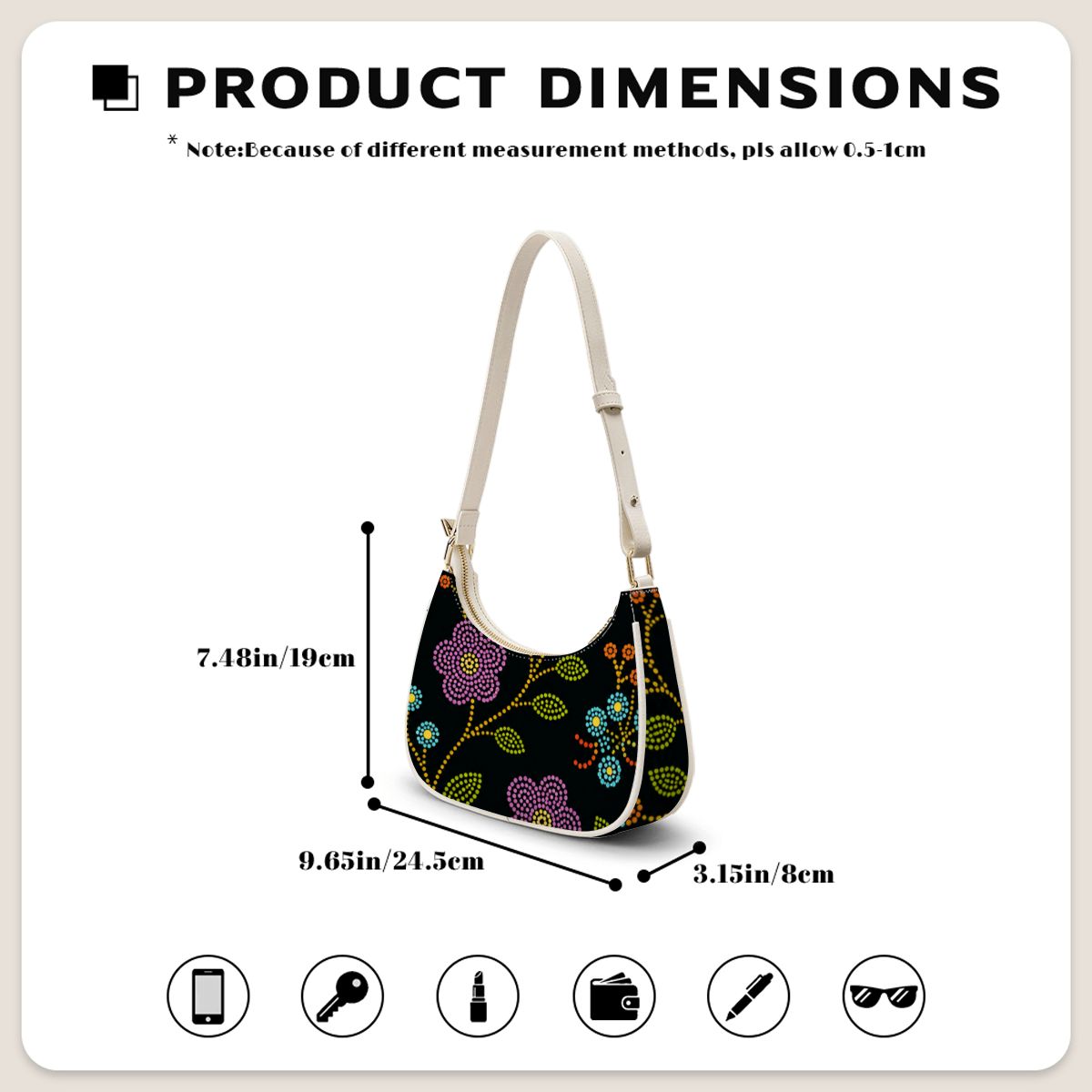 Prairie Bloom Crescent Shoulder Bag