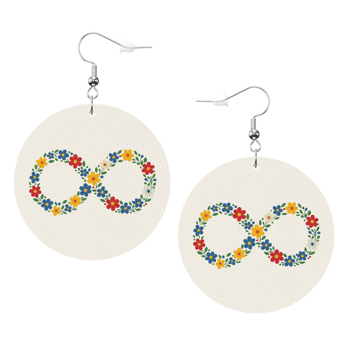 Métis Floral Infinity Leather Earrings
