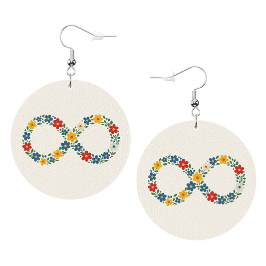 Métis Floral Infinity Leather Earrings