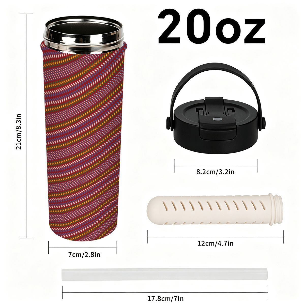 Métis Sash Tea Infuser Tumbler – 20 oz