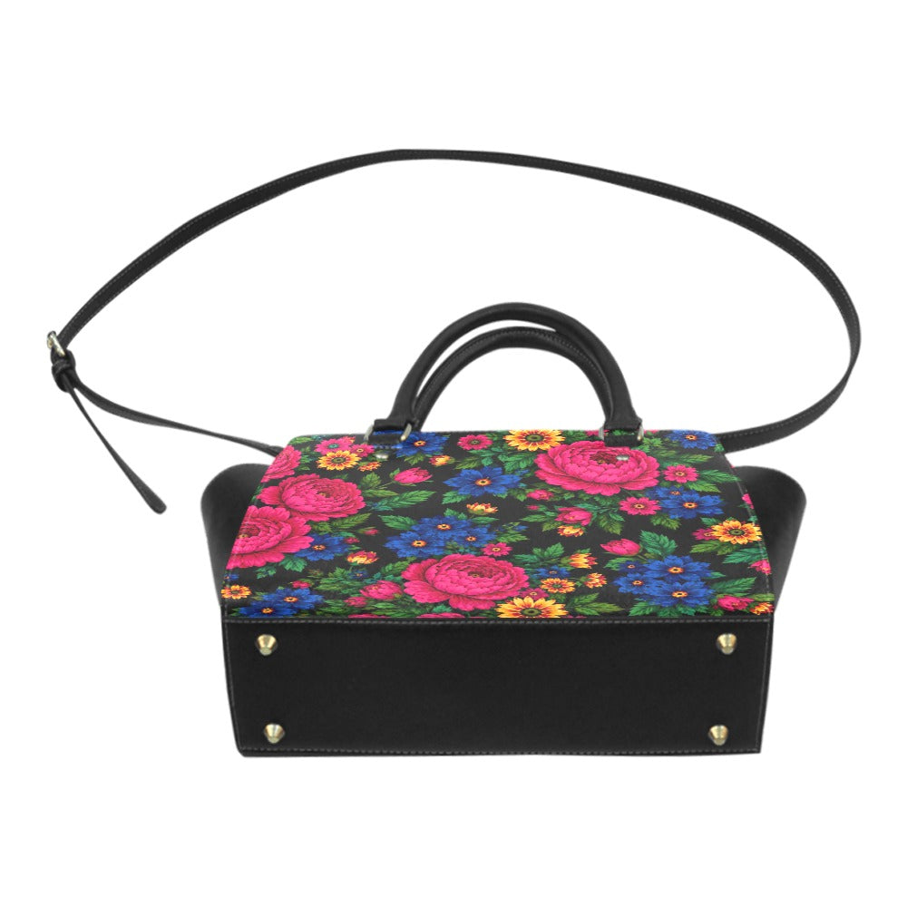 Midnight Kokum Floral Classic Shoulder Handbag