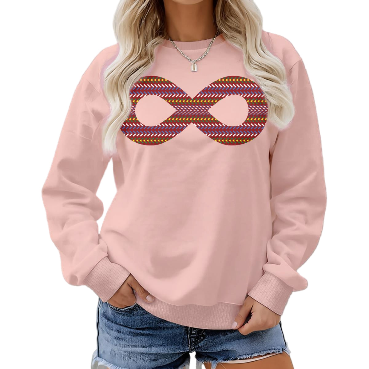 Métis Infinity Sash Fleece Crew Neck Sweatshirt