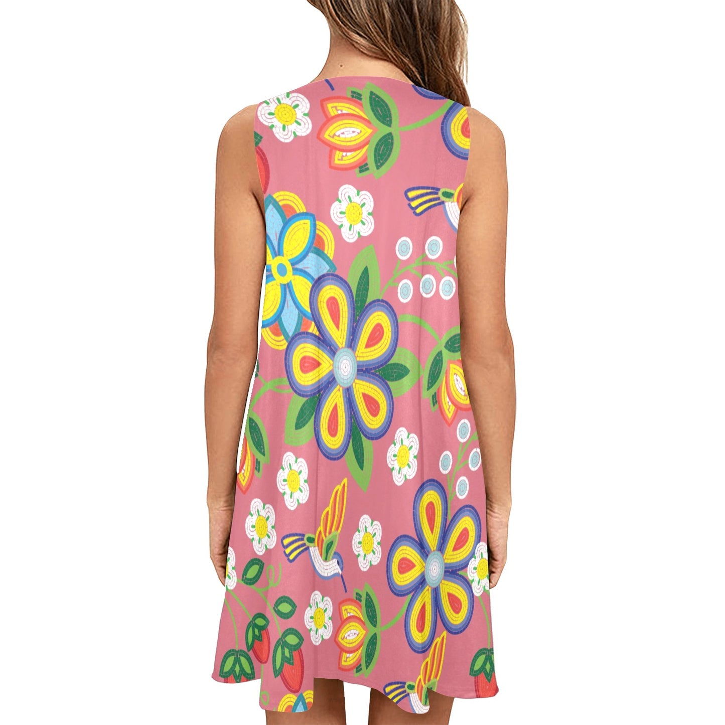 Blush Meadow Sleeveless Pocket Dress