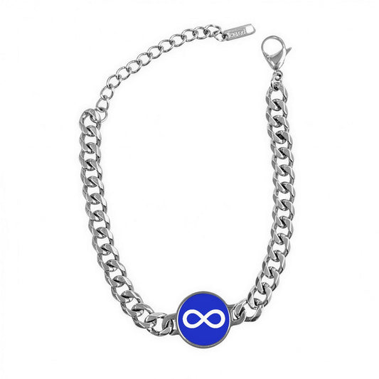 Métis Infinity Flag Cuban Link Bracelet