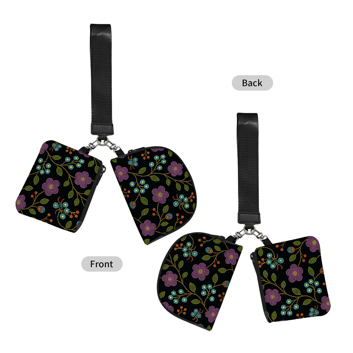 Prairie Bloom Dual Pouch Wristlet Wallet