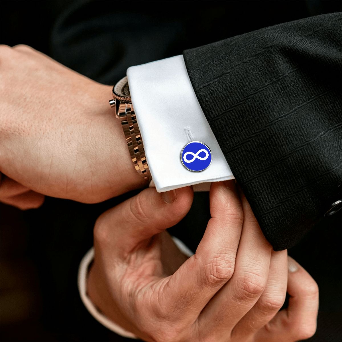 Métis Infinity Flag Cufflinks